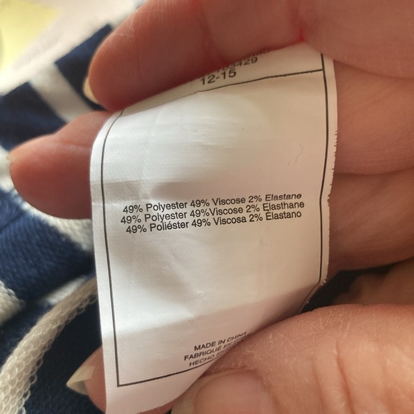 Roxy, zippered large jacket. Navy white striped - Picture 10 of 10